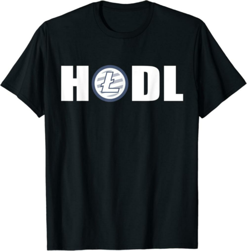 Litecoin T-Shirt HODL LTC Crypto Currency Hold Memes