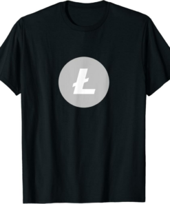 Litecoin T-Shirt Lite Coin Logo Crypto Cryptocurrency Trading