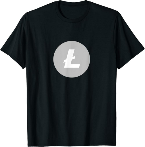 Litecoin T-Shirt Lite Coin Logo Crypto Cryptocurrency Trading