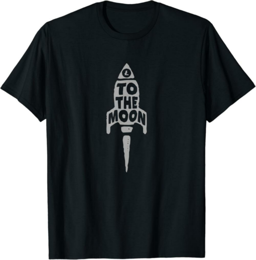 Litecoin T-Shirt Litecoin To The Moon Cryptocurrency Trader