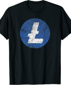 Litecoin T-Shirt Vintage LTC Crypto Cryptocurrency Logo