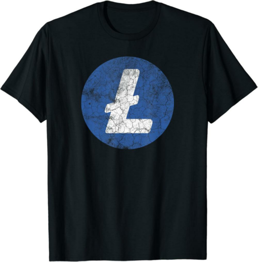 Litecoin T-Shirt Vintage LTC Crypto Cryptocurrency Logo