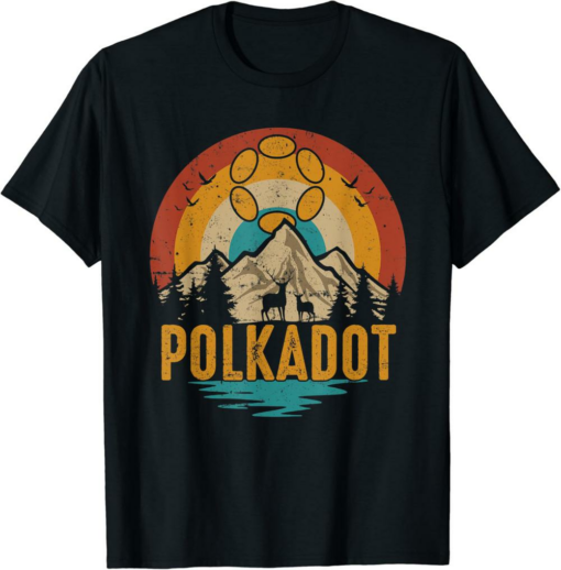 Polkadot T-Shirt Vintage DOT Token Retro Sunset Crypto