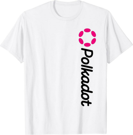 Polkadot T-Shirt White DOT Crypto Coin Vertical Logo Classic