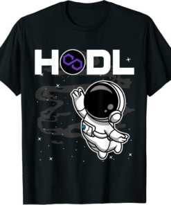Polygon T-Shirt Astronaut HODL Matic Coin To The Moon