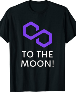 Polygon T-Shirt Coin To The Moon Matic Crypto