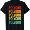 Polygon T-Shirt Crypto Rainbow Text Design