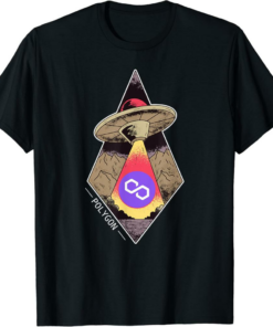 Polygon T-Shirt Matic Crypto Ufo Graphic Currency Coin HODL