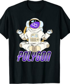Polygon T-Shirt Matic Crypto Yoga Zen HODL Cryptocurrency