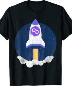 Polygon T-Shirt Matic To The Moon Cryptocurrency Hold Matic