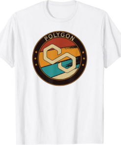 Polygon T-Shirt Matic Vintage Crypto Retro Art
