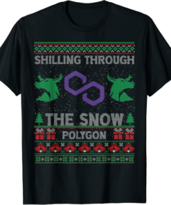 Polygon T-Shirt Shilling Through The Snow Matic Coin Crypto