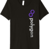 Polygon T-Shirt Vintage Matic Crypto Vertical Logo Premium