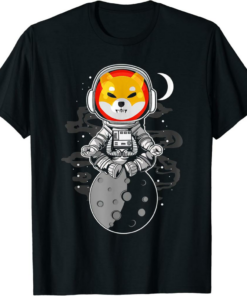Shiba Inu T-Shirt Crypto Token Coin Spacesuit Moon SHIB Army