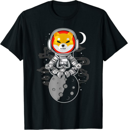 Shiba Inu T-Shirt Crypto Token Coin Spacesuit Moon SHIB Army