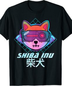 Shiba Inu T-Shirt Cyberpunk SHIB Army Crypto Coin