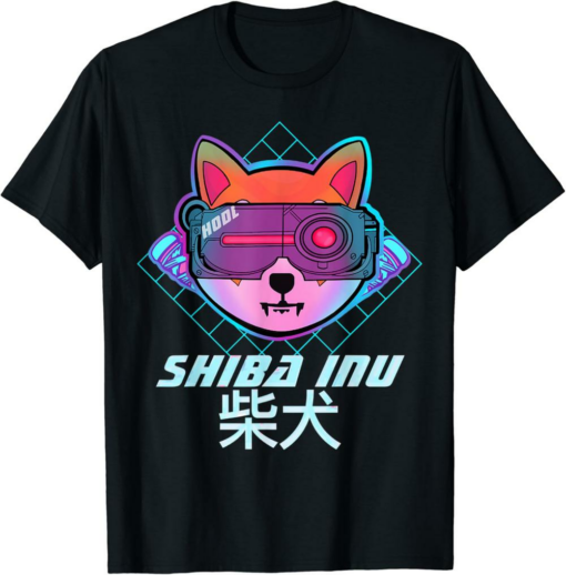 Shiba Inu T-Shirt Cyberpunk SHIB Army Crypto Coin