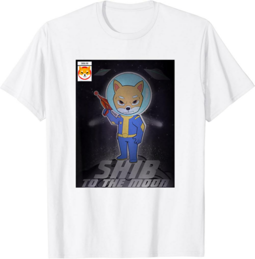 Shiba Inu T-Shirt SHIB To The Moon Crypto Astronaut Coin