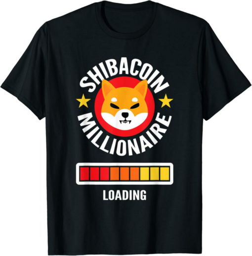 Shiba Inu T-Shirt Shiba Coin Crypto Millionaire Loading