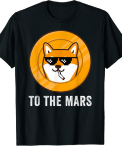 Shiba Inu T-Shirt To The Mars Token Coin SHIB Crypto Hodl