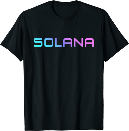 Solana T-Shirt Colorful SOL Crypto Blockchain For Hodler