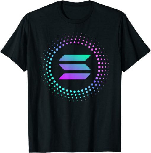 Solana T-Shirt Colorful SOL Crypto Logo Coin Coin