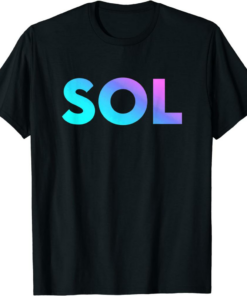 Solana T-Shirt Colorful SOL Crypto Token Logo For Hodler