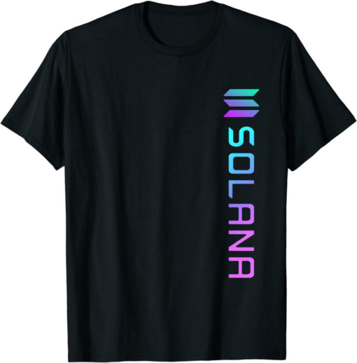 Solana T-Shirt Colorful SOL Logo Crypto Blockchain Sol