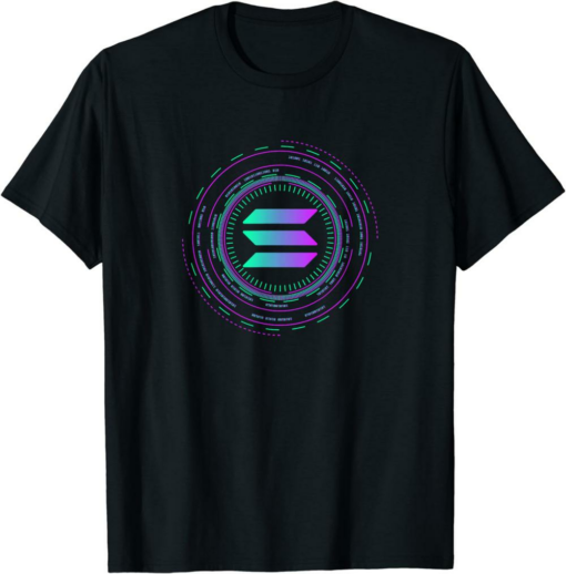 Solana T-Shirt Crypto SOL Token Cryptocurrency