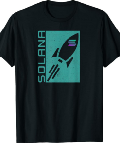 Solana T-Shirt Cryptocurrency Rocket