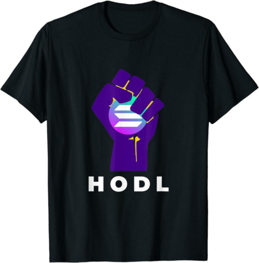 Solana T-Shirt Hodl Hand The Solana Raised First Hodl