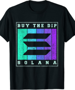 Solana T-Shirt Retro Buy The Dip SOL Crypto Apparel Vintage