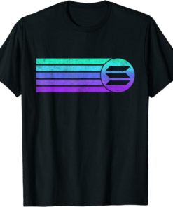 Solana T-Shirt Retro Vintage Sunset SOL Coin SOL Crypto