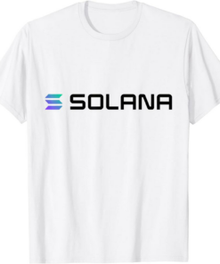 Solana T-Shirt SOL Crypto Coin Blockchain Decentralized Defi