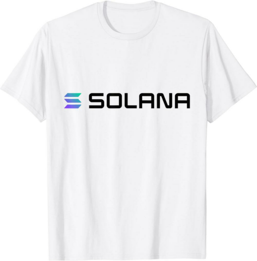 Solana T-Shirt SOL Crypto Coin Blockchain Decentralized Defi