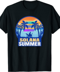 Solana T-Shirt Summer Crypto Beach Cryptocurrency Funny