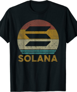 Solana T-Shirt Vintage SOL Crypto Blockchain To The Moon