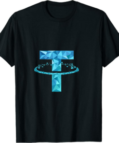 Tether T-Shirt Camiseta De Criptomonedas Tokens Negro