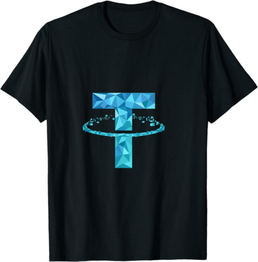 Tether T-Shirt Camiseta De Criptomonedas Tokens Negro