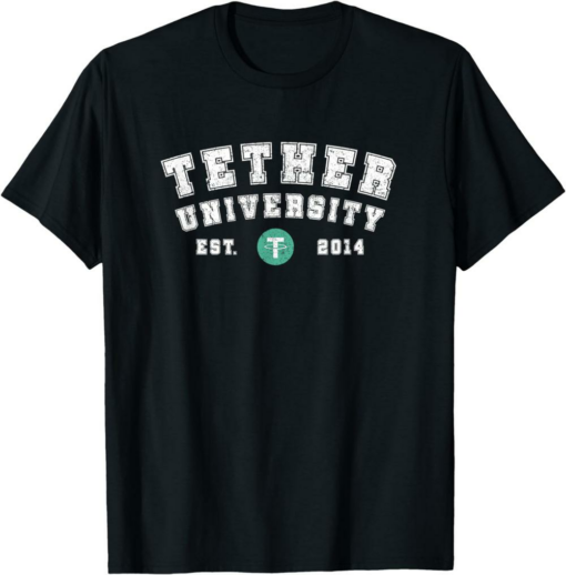 Tether T-Shirt Coin Cryptocurrency Crypto Currency Camiseta