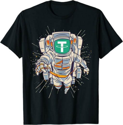 Tether T-Shirt Crypto Astronaut To Moon