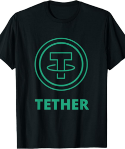 Tether T-Shirt Cryptocurrency USDT Logo Camiseta