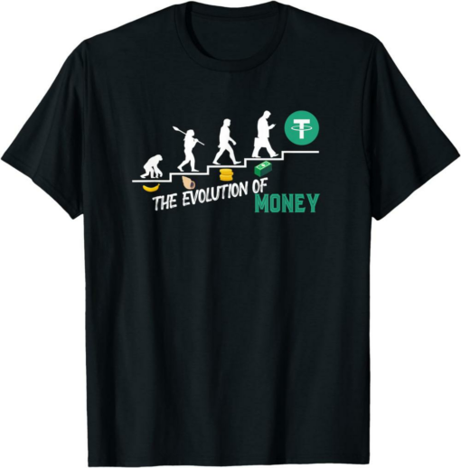 Tether T-Shirt Evolution Of Money Cryptocurency