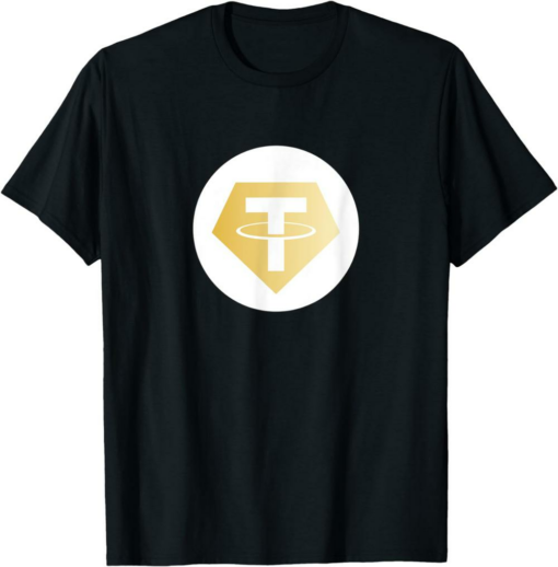 Tether T-Shirt Gold Xaut White Cryptocurrency Crypto Trader