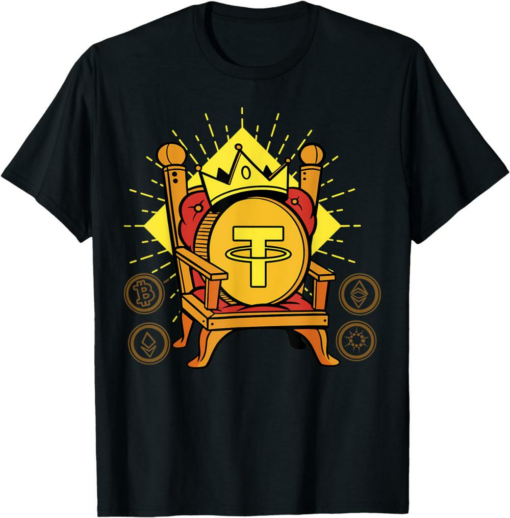 Tether T-Shirt Is King Crypto Camiseta