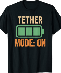 Tether T-Shirt Mode On Crypto Coin Cryptocurrency Fan