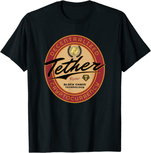 Tether T-Shirt Tokens Cryptocurrency Blockchain Tecnolog�a