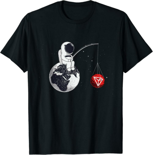 Tron T-Shirt Cryptocurrency Talk To The Moon TRX Space Man