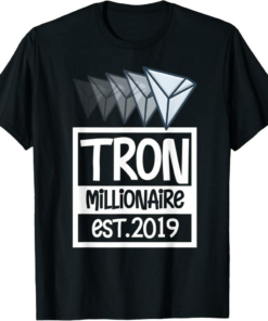 Tron T-Shirt Millionaire Btc Crypto Cool TRX Coin Blockchain