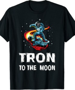 Tron T-Shirt TRX To The Moon Funny Astronaut Space Suit